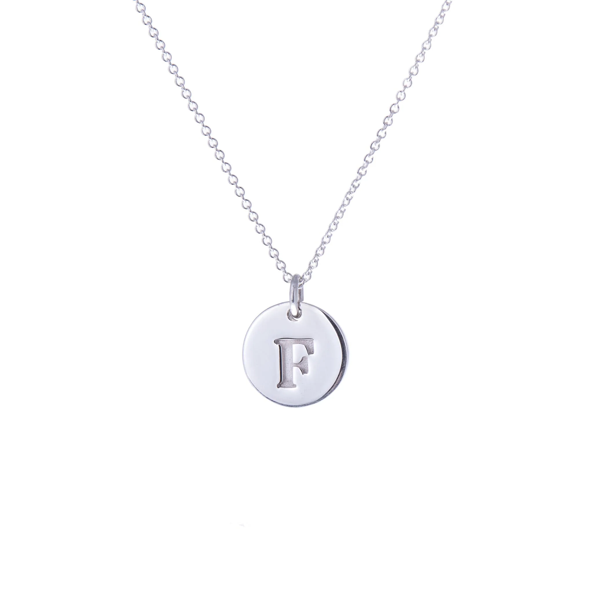 Ola Silver Initials A-Z Necklaces - Image 8