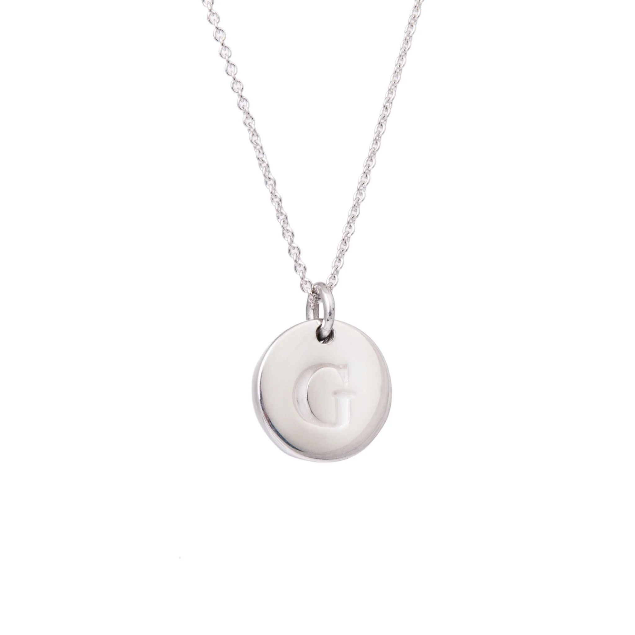 Ola Silver Initials A-Z Necklaces - Image 9