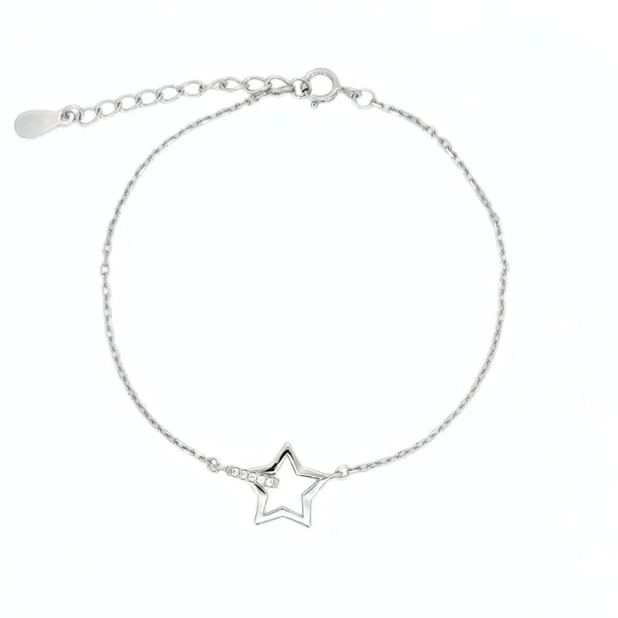 Ola Silver Interlocking Star Bracelet