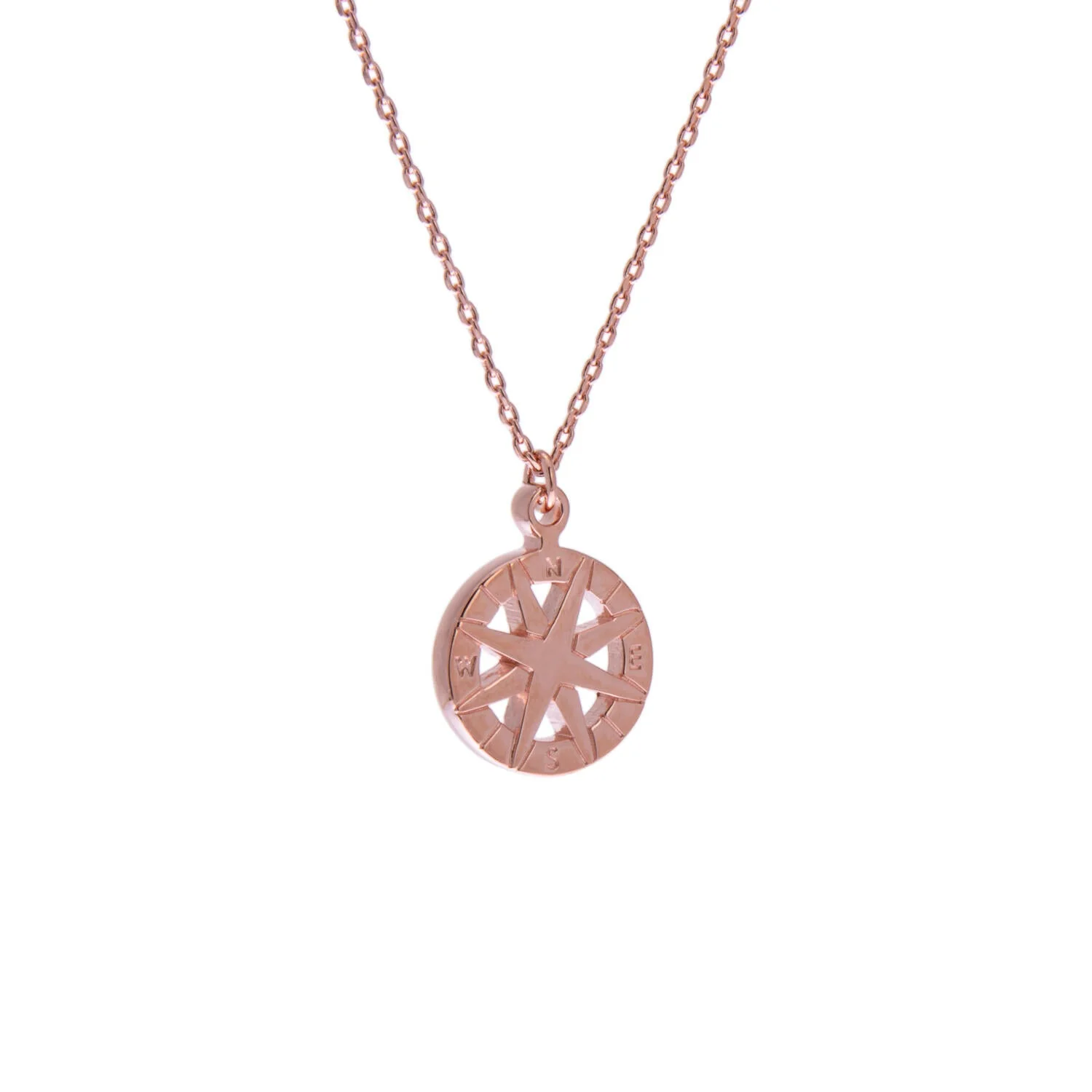 Ola Rose Gold Compass Necklace