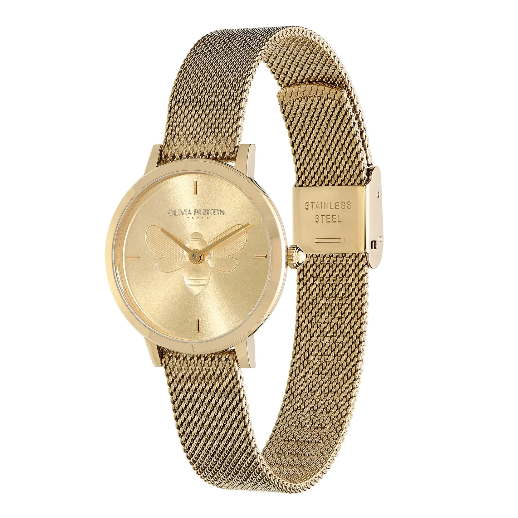 Olivia Burton Gold Ultra Slim Bee Watch - Image 3