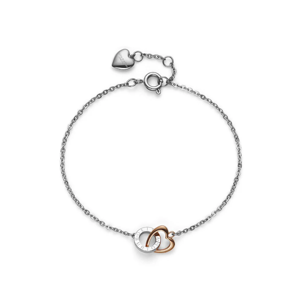 Olivia Burton Bi-Colour Kindred Interlink Stainless Steel Bracelet
