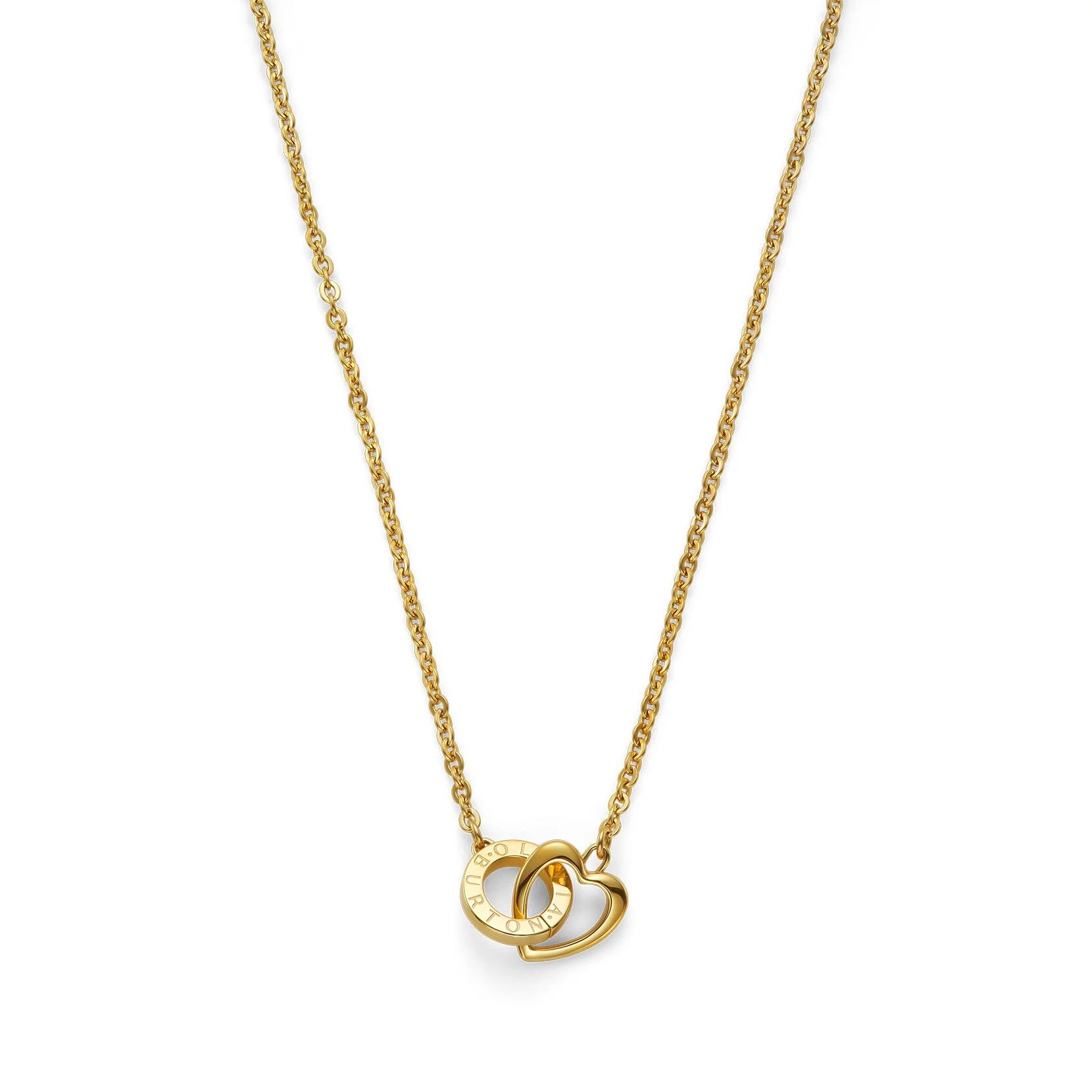 Olivia Burton Classic Kindred Interlink Heart Gold Plated Necklace