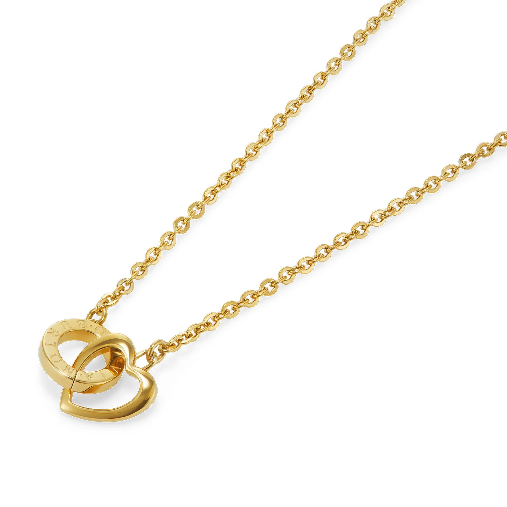 Olivia Burton Classic Kindred Interlink Heart Gold Plated Necklace - Image 4