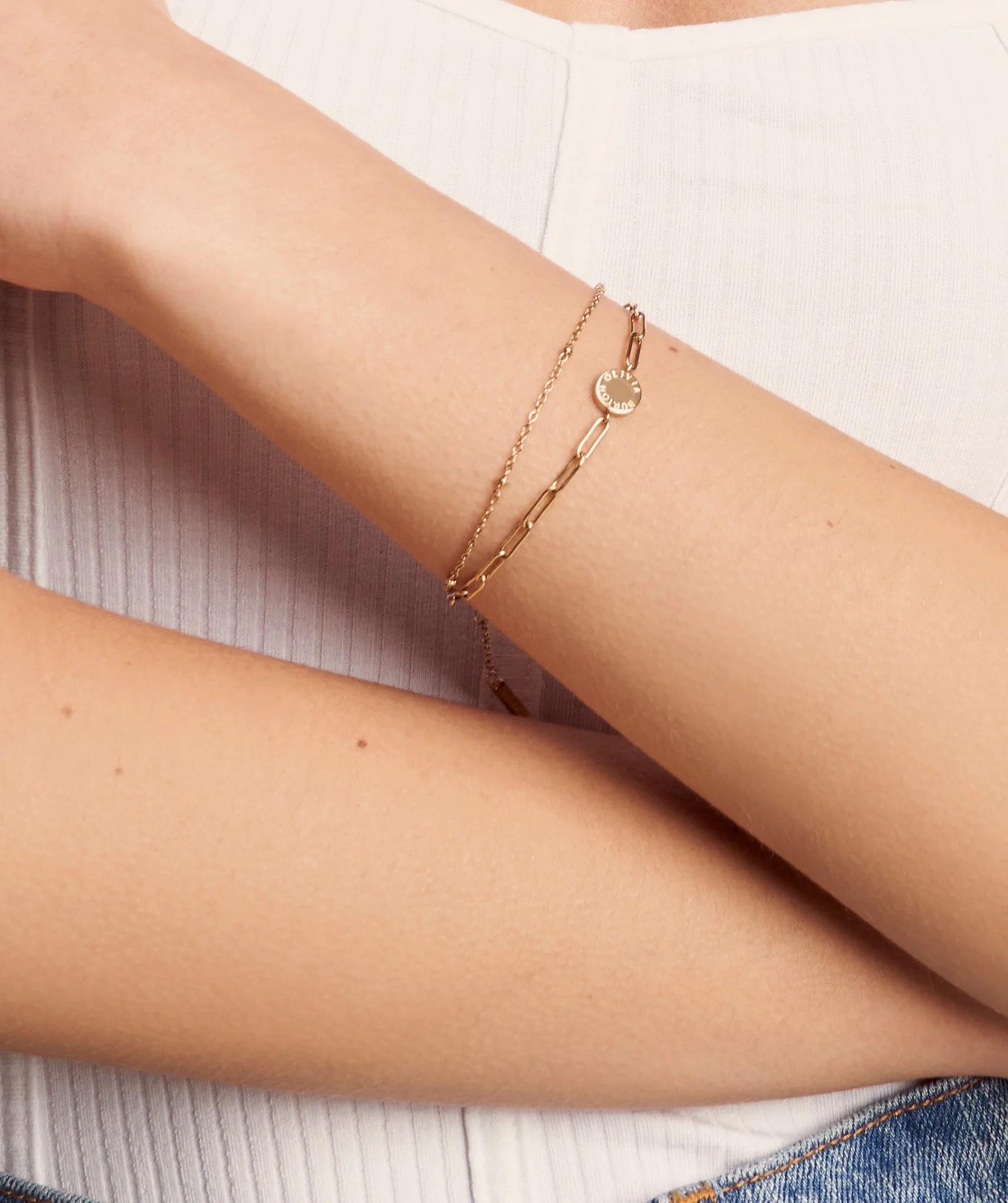 Olivia Burton Classic Illusion Gold Stacking Bracelet - Image 2