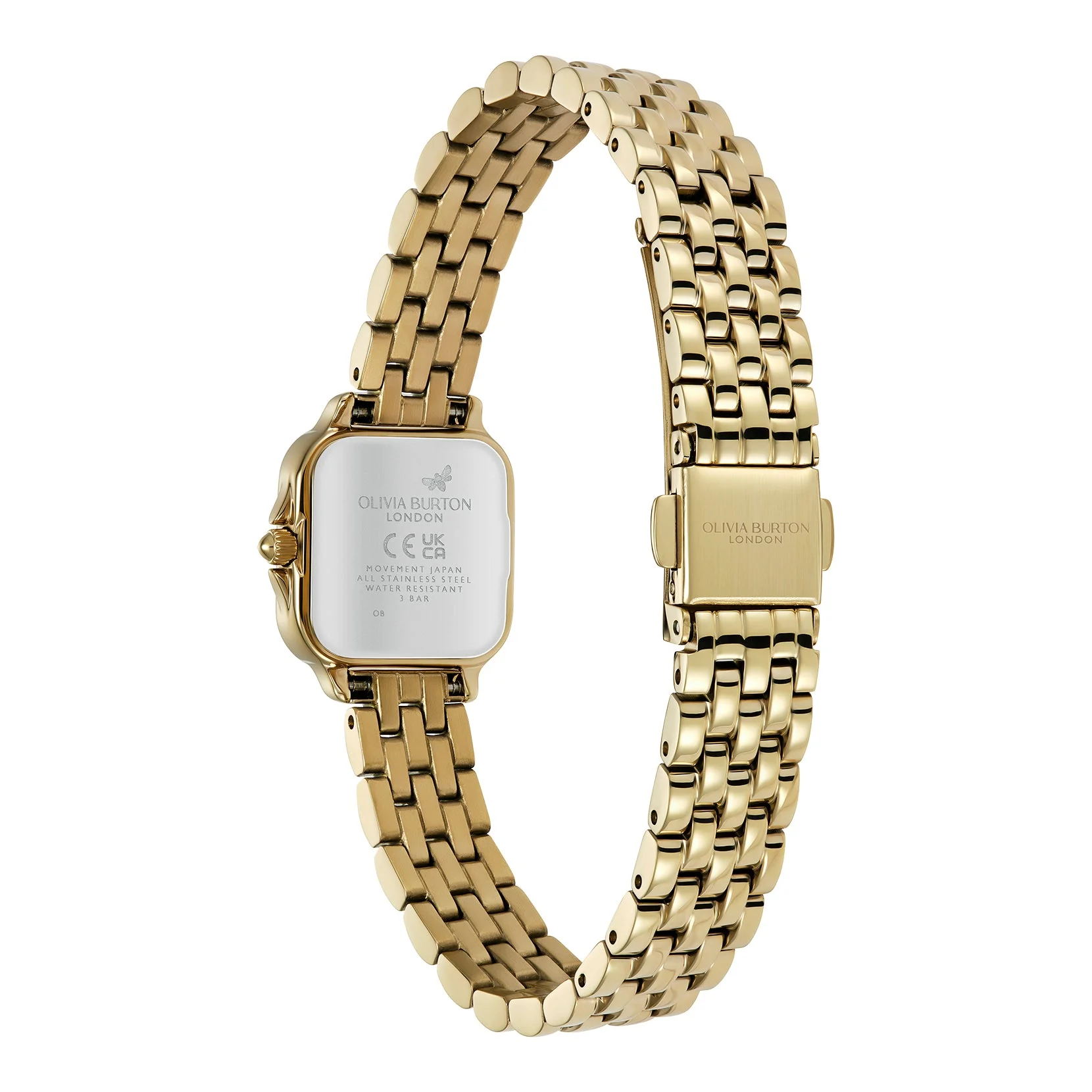Olivia Burton Gold Grosvenor Mini Ivory Dial Watch - Image 5