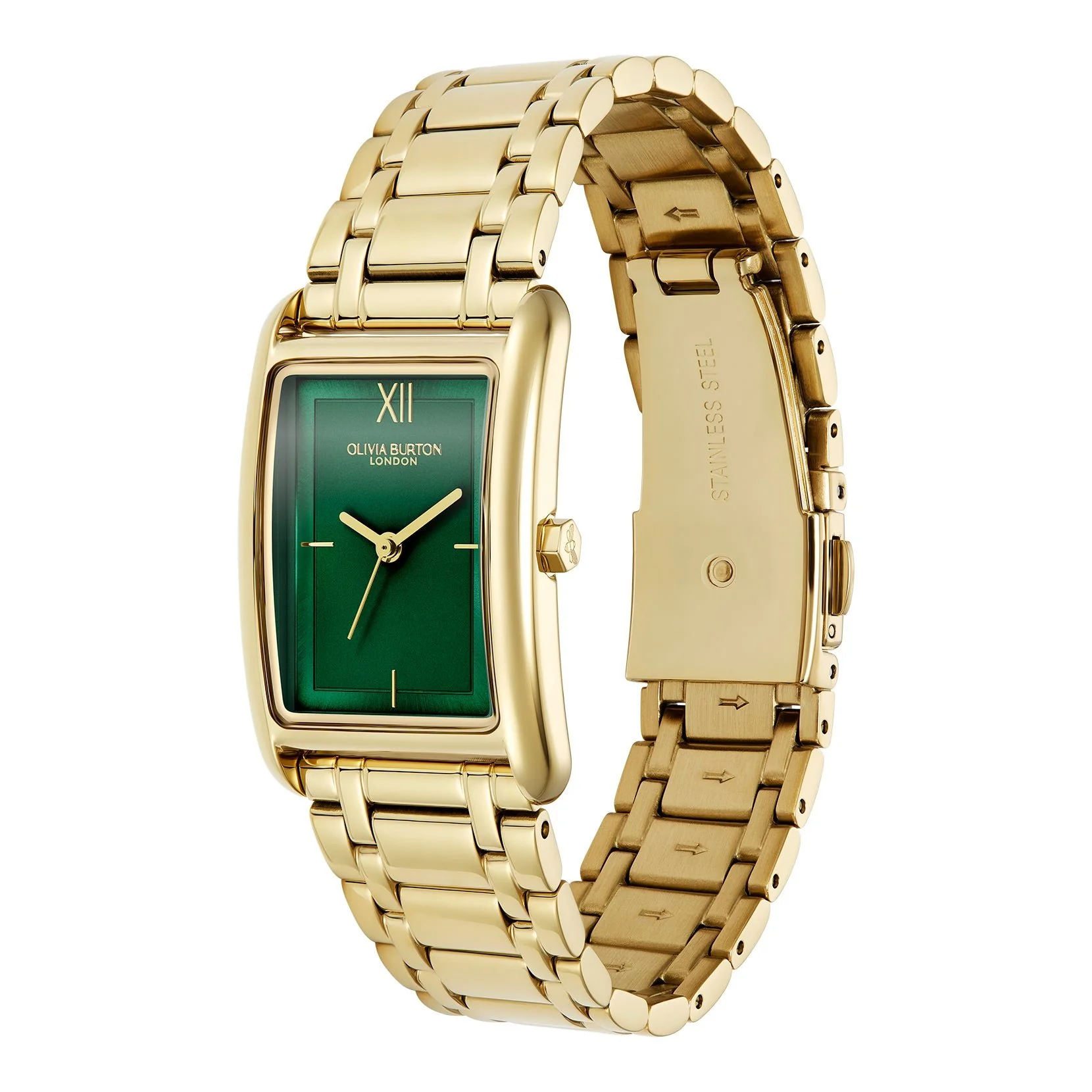 Olivia Burton Gold Grove Green Dial Watch - Image 3