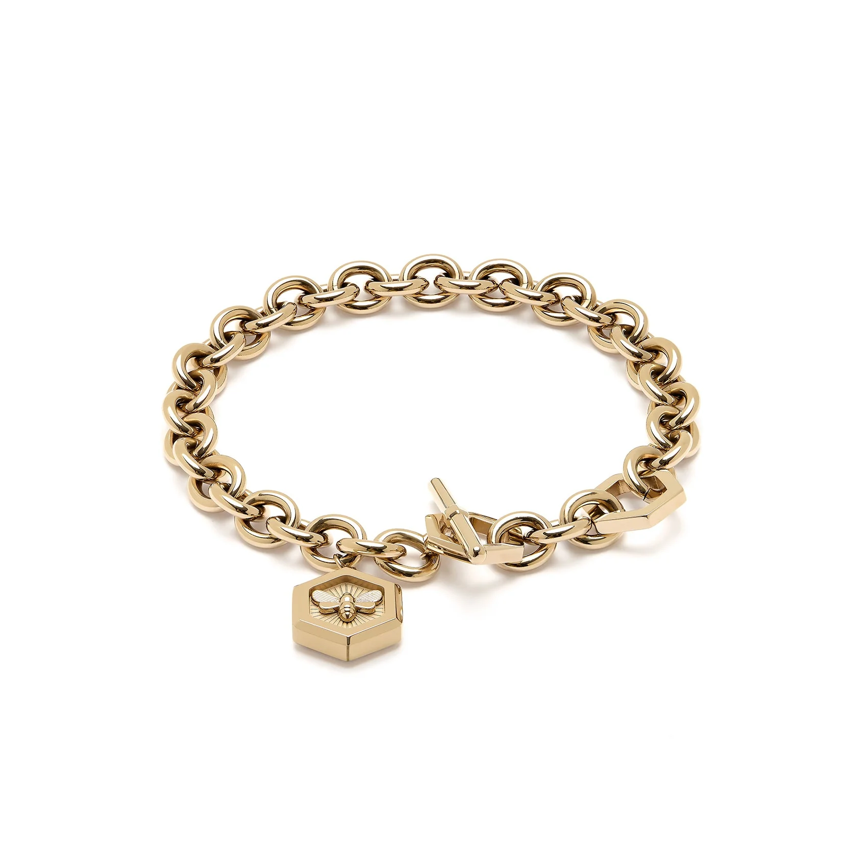Olivia Burton Gold Minima Bee Toggle Bracelet - Image 4