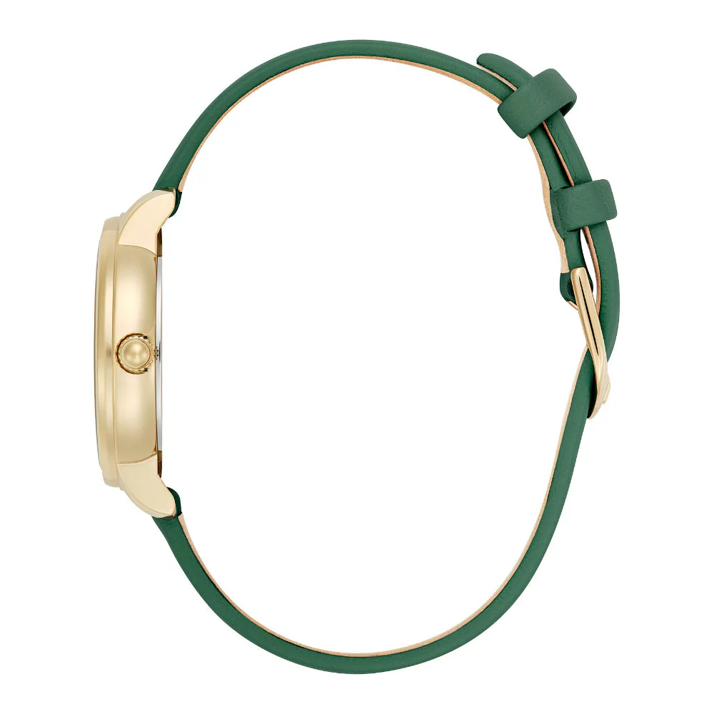 Olivia Burton Gold Westbourne Green Leather Watch - Image 5