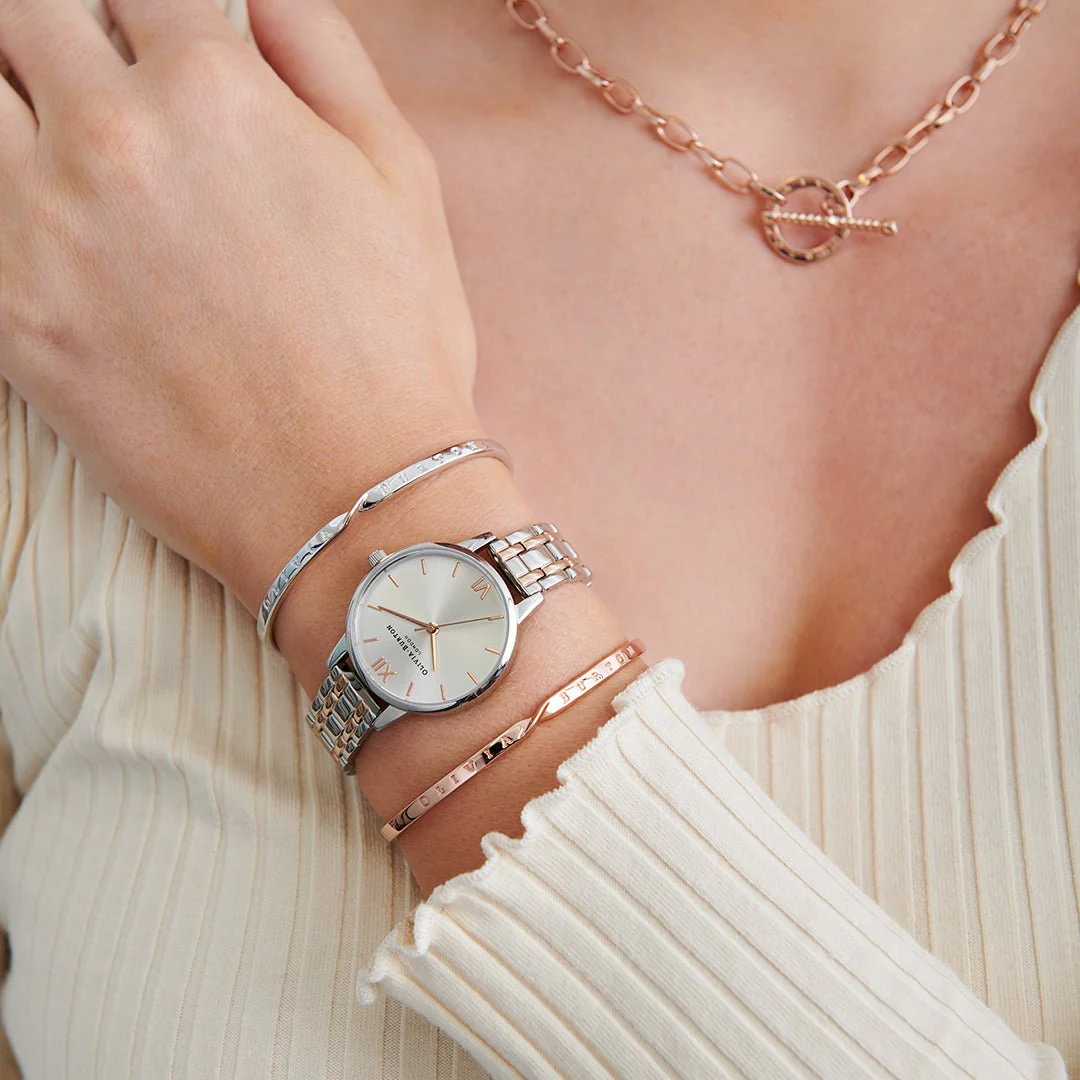 Olivia Burton Rose Gold & Silver Midi Dial Watch - Image 4