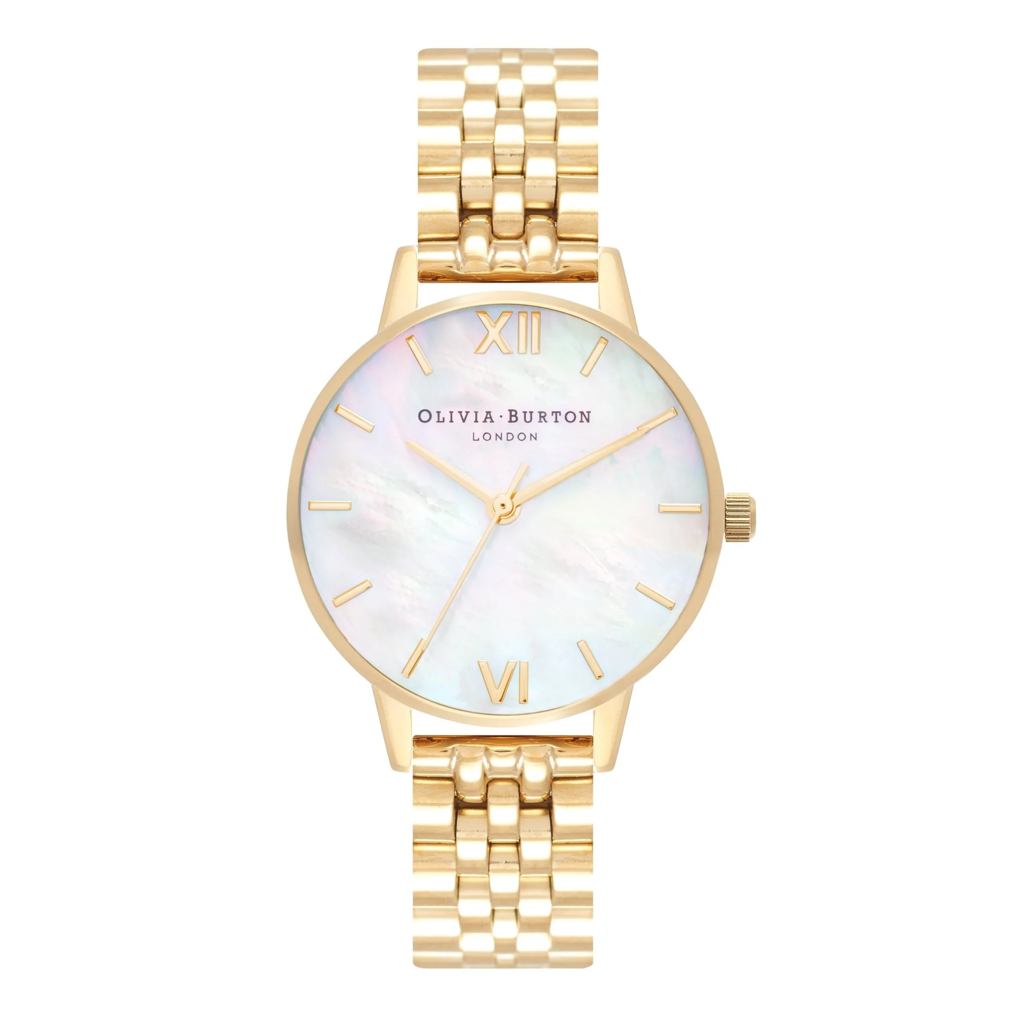 Olivia Burton Mother of Pearl Dial Gold Bracelet Watch
