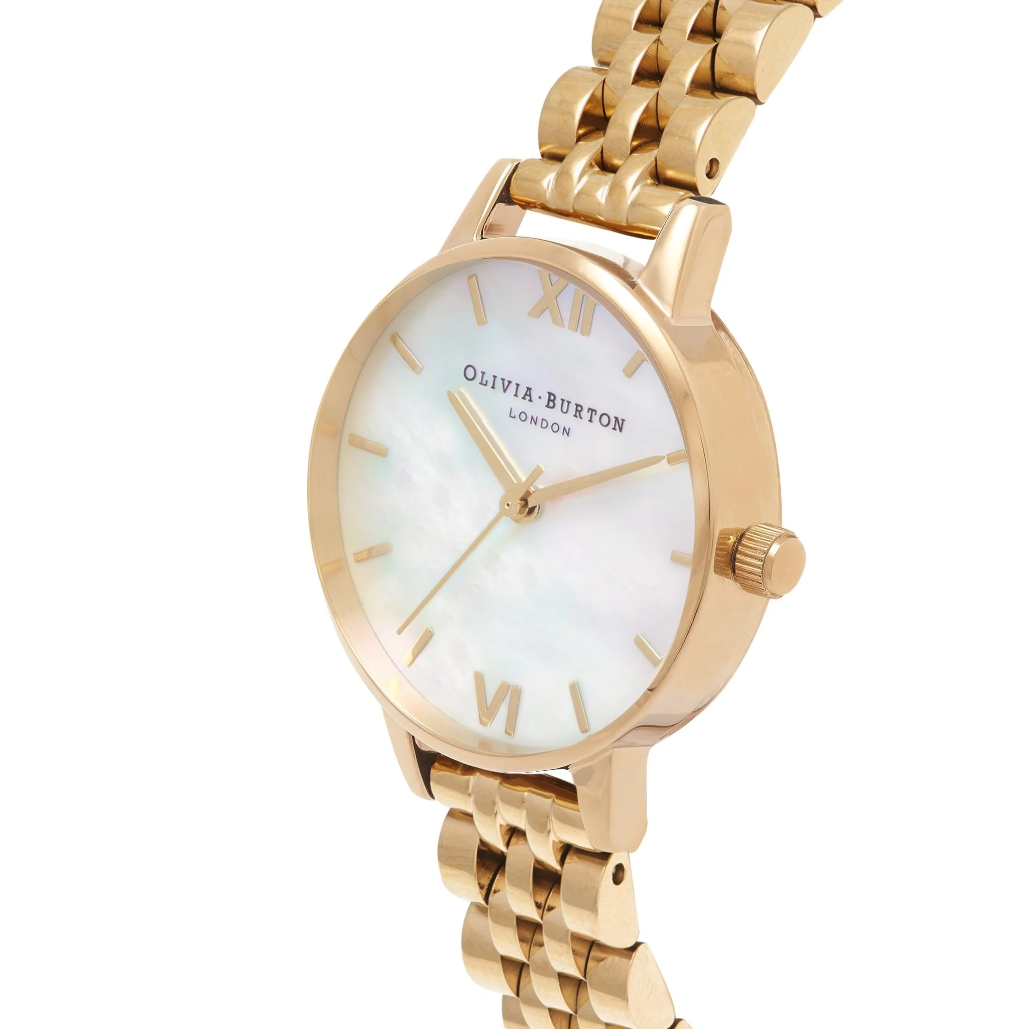 Olivia Burton Mother of Pearl Dial Gold Bracelet Watch - Image 2
