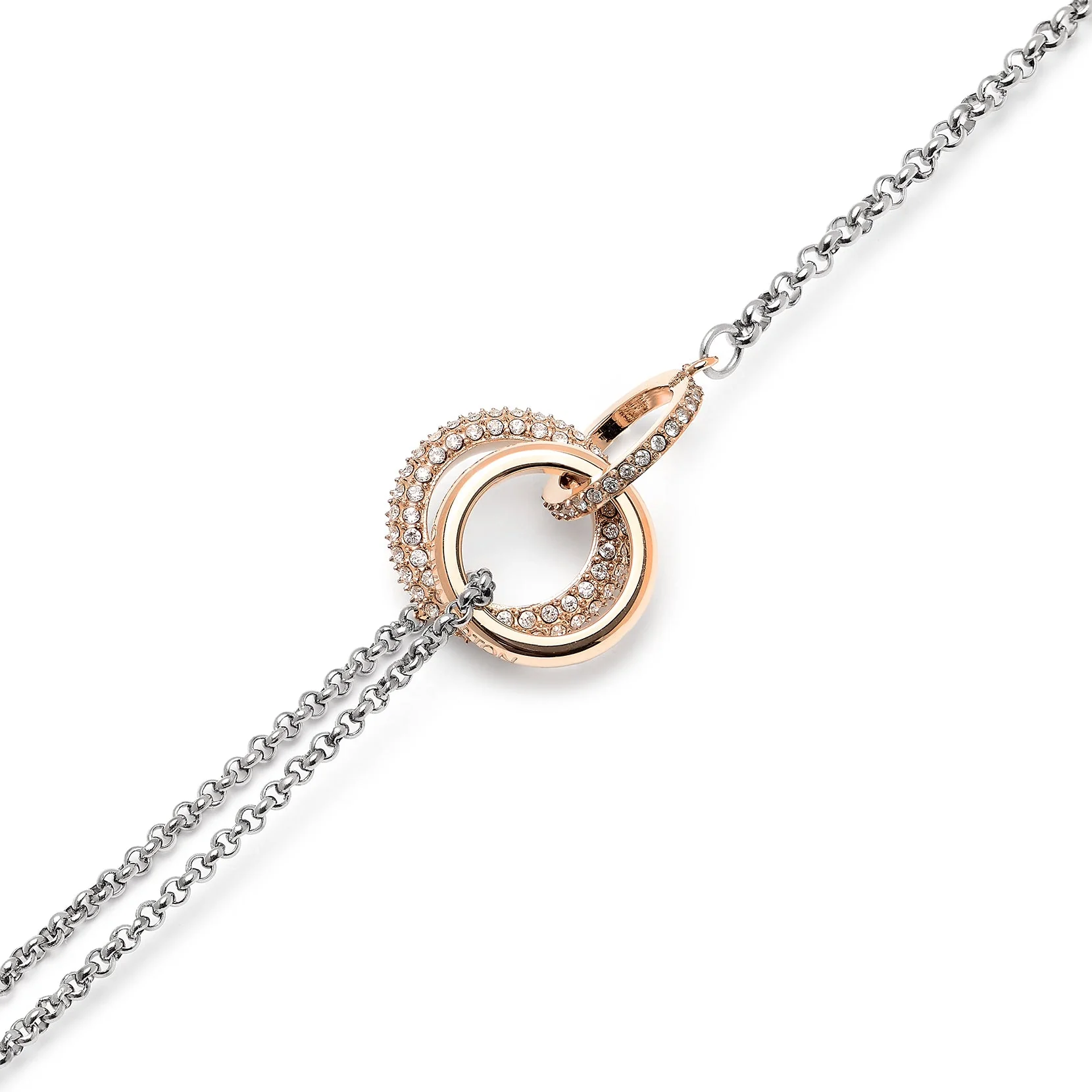 Olivia Burton Silver and Rose Gold Entwine Bracelet - Image 5