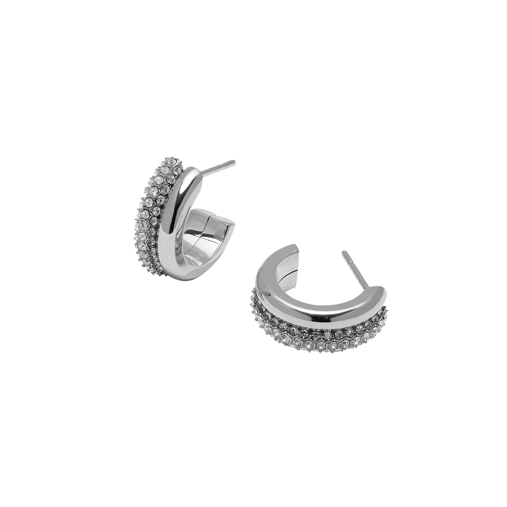 Olivia Burton Silver Classic Entwine Hoop Earrings - Image 4