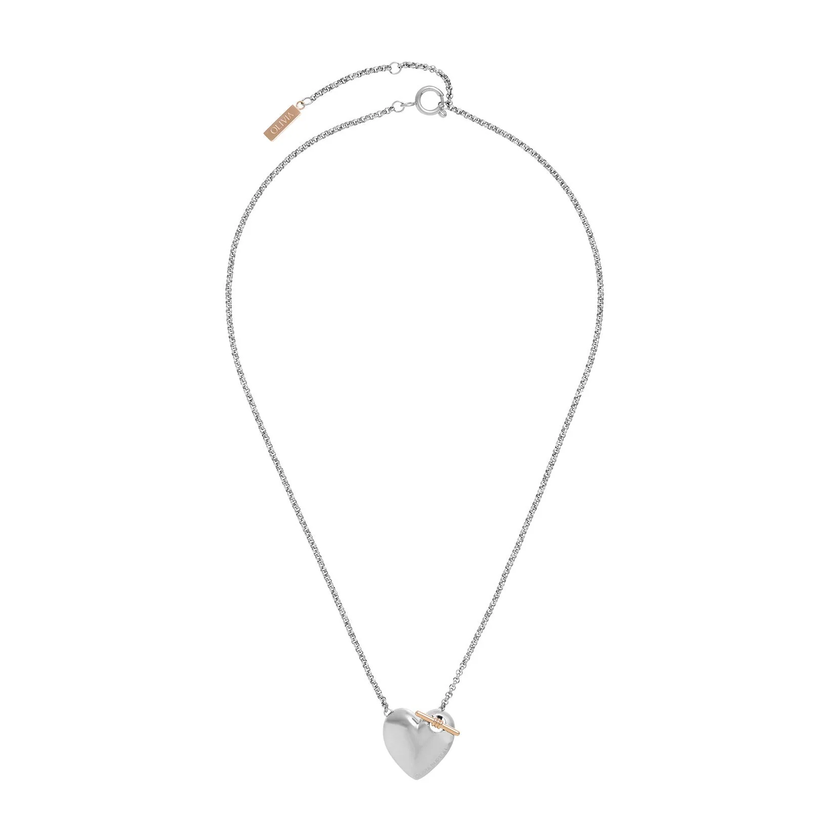 Olivia Burton Silver Classic Knot Heart Necklace - Image 3