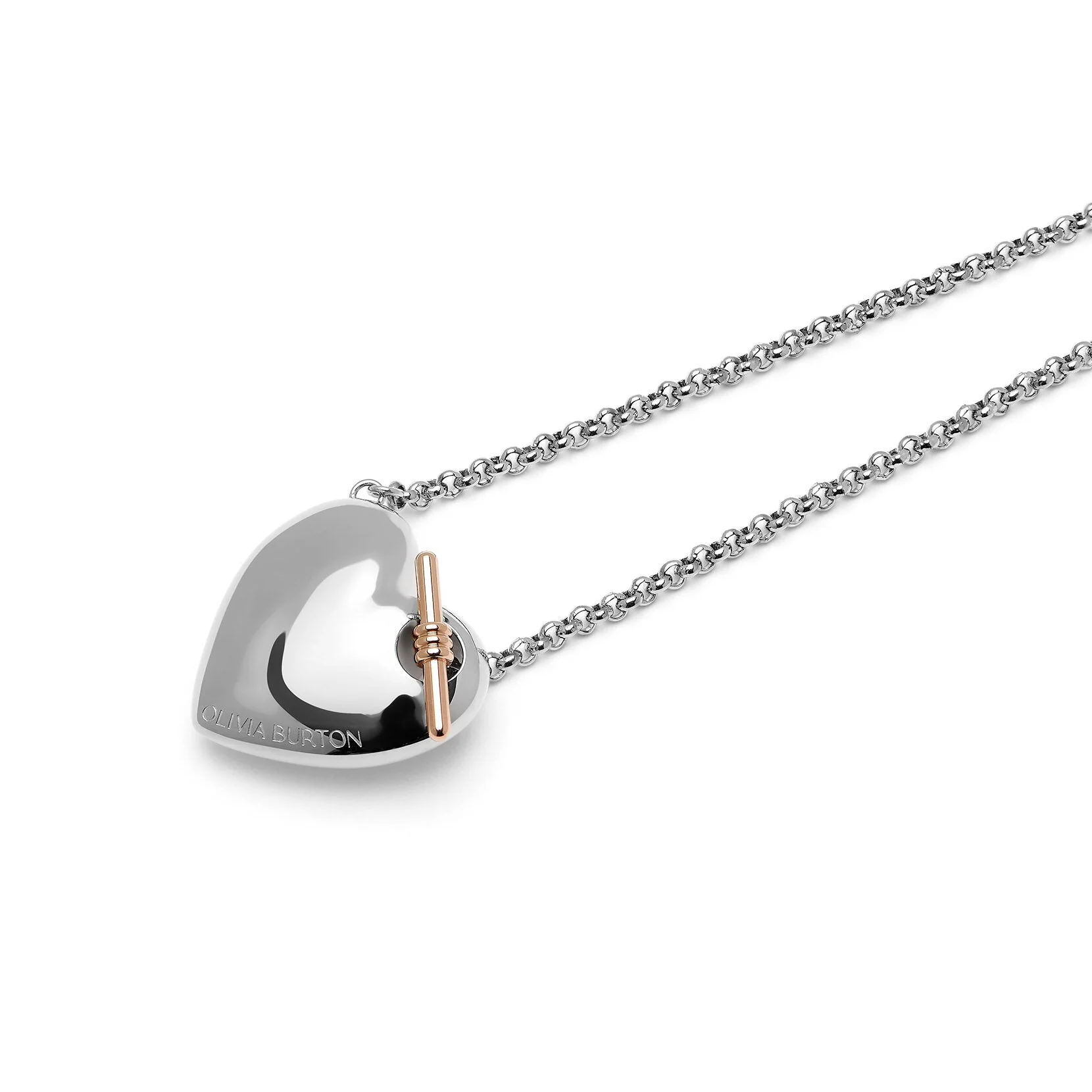 Olivia Burton Silver Classic Knot Heart Necklace - Image 4