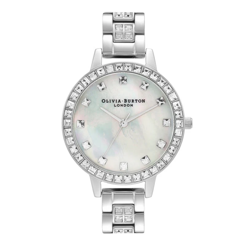 Olivia Burton Silver Demi Treasure Mother of Pearl Watch
