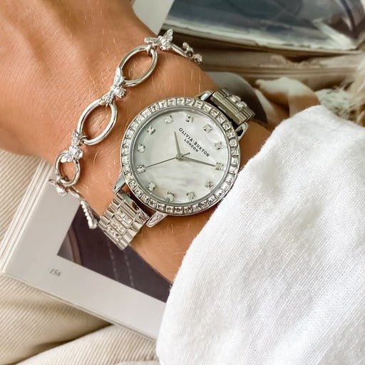 Olivia Burton Silver Demi Treasure Mother of Pearl Watch - Image 2