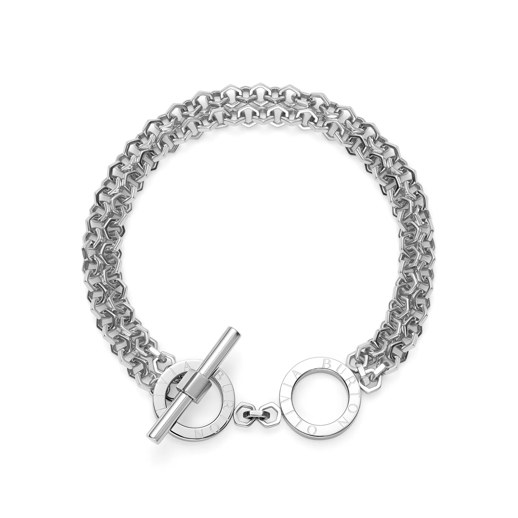 Olivia Burton Silver Honeycomb Toggle Bracelet