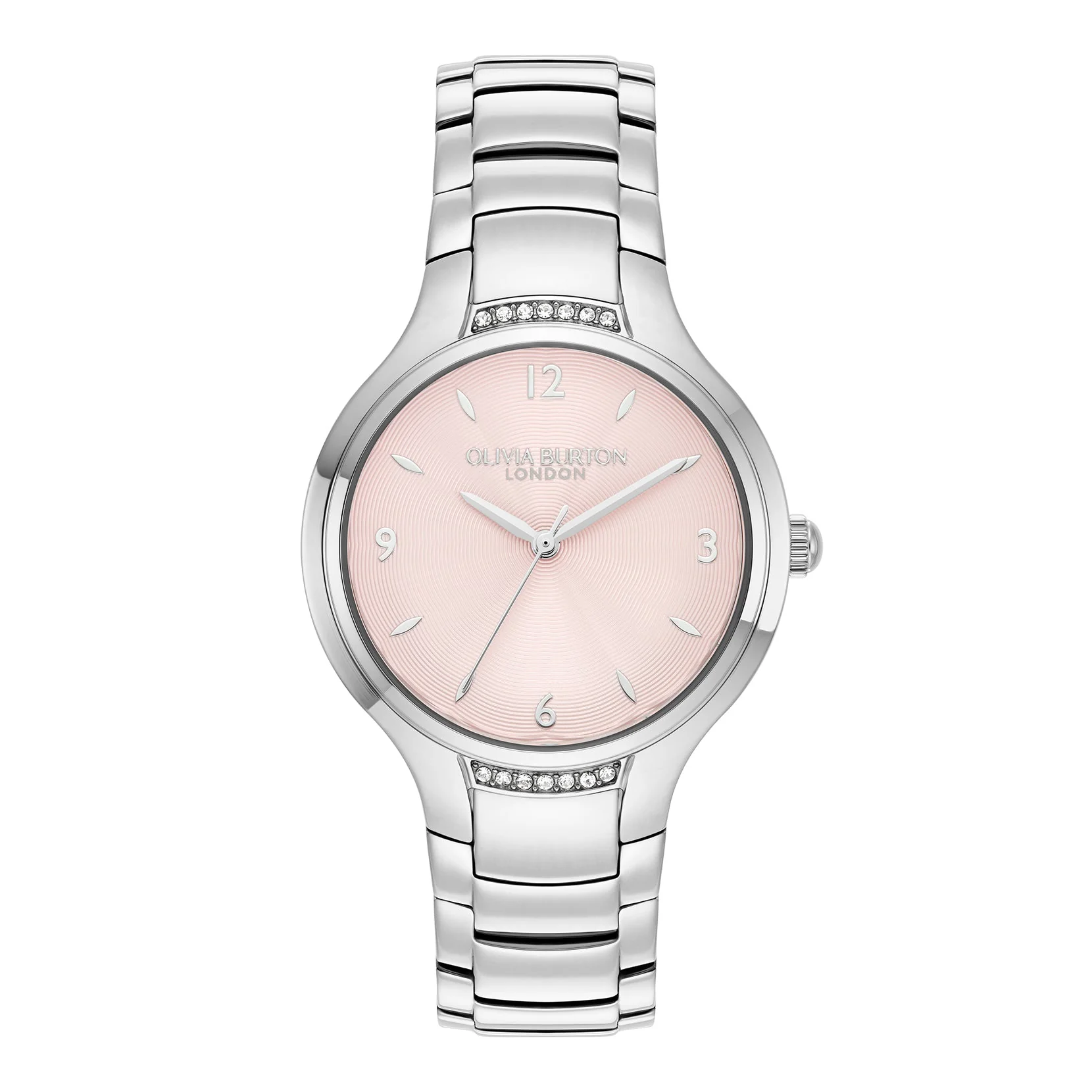 Olivia Burton Silver Lea Pink Dial Watch