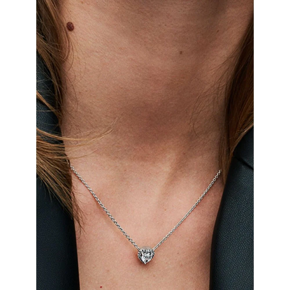 Pandora Silver Elevated Heart Necklace - Image 2