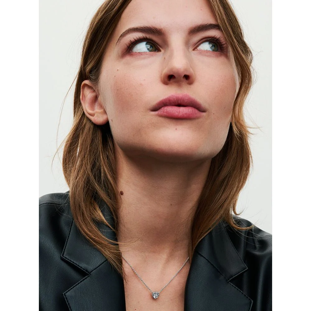 Pandora Silver Elevated Heart Necklace - Image 3