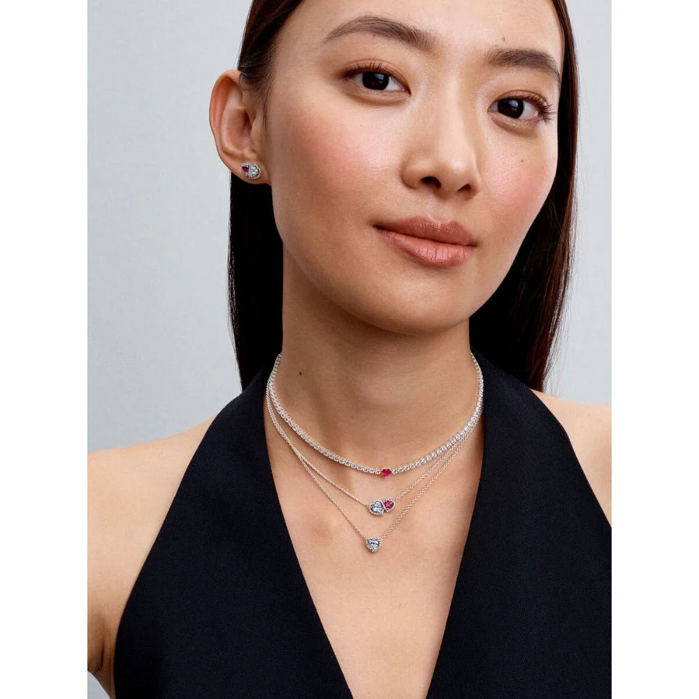 Pandora Silver Elevated Heart Necklace - Image 4
