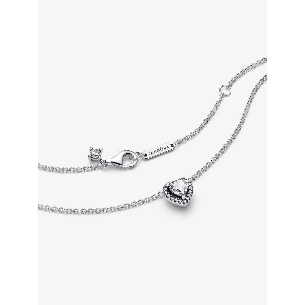 Pandora Silver Elevated Heart Necklace - Image 5
