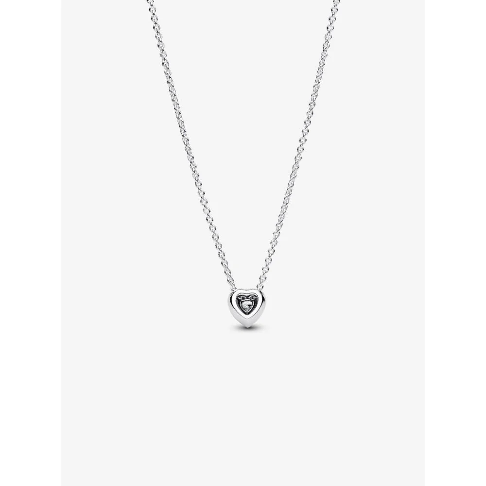 Pandora Silver Elevated Heart Necklace - Image 6