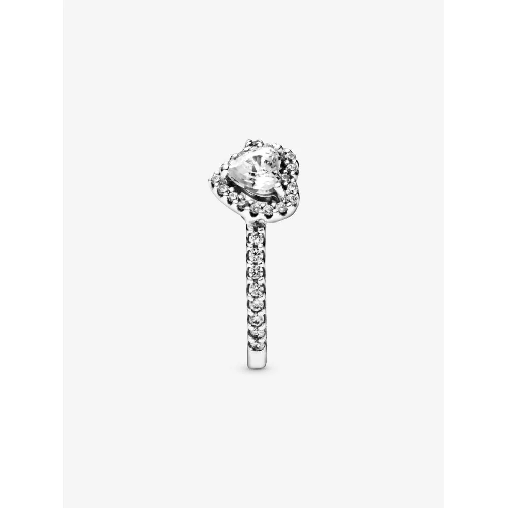 Pandora Silver Elevated Heart Ring - Image 4