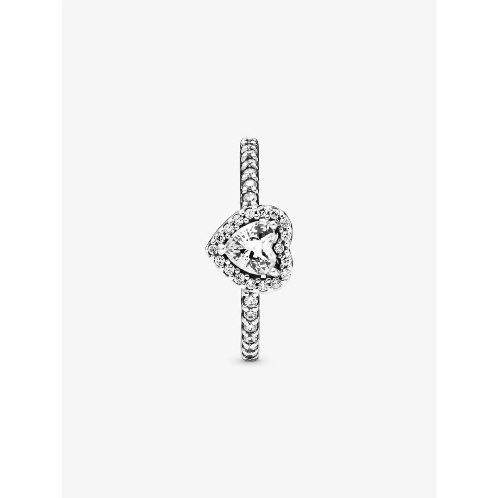 Pandora Silver Elevated Heart Ring - Image 6