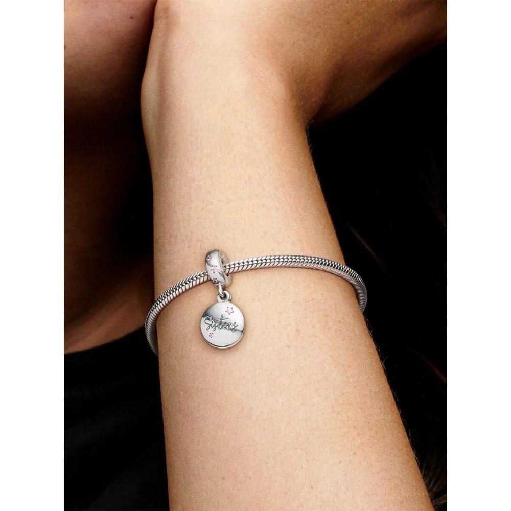 Pandora Silver Forever Sisters Dangle Charm - Image 2
