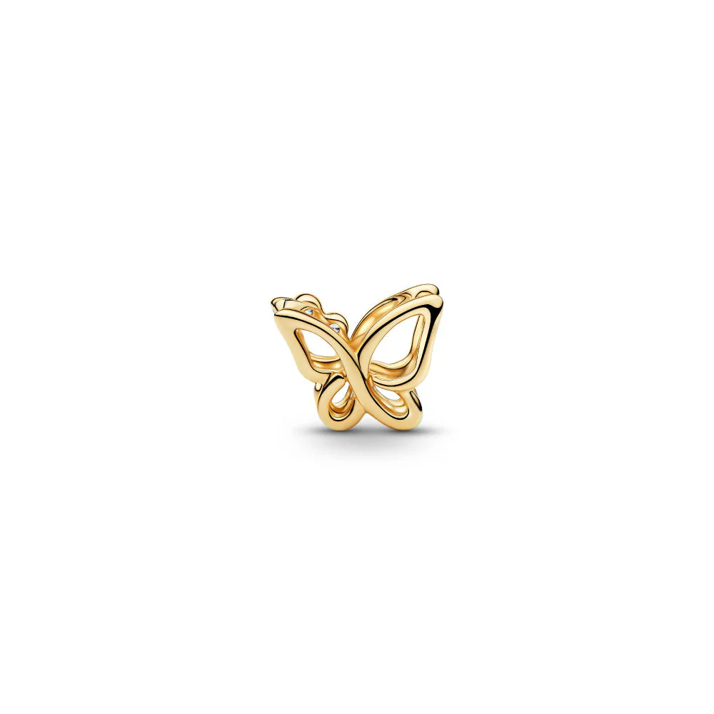 Pandora Gold Butterfly Openwork Charm - Image 4