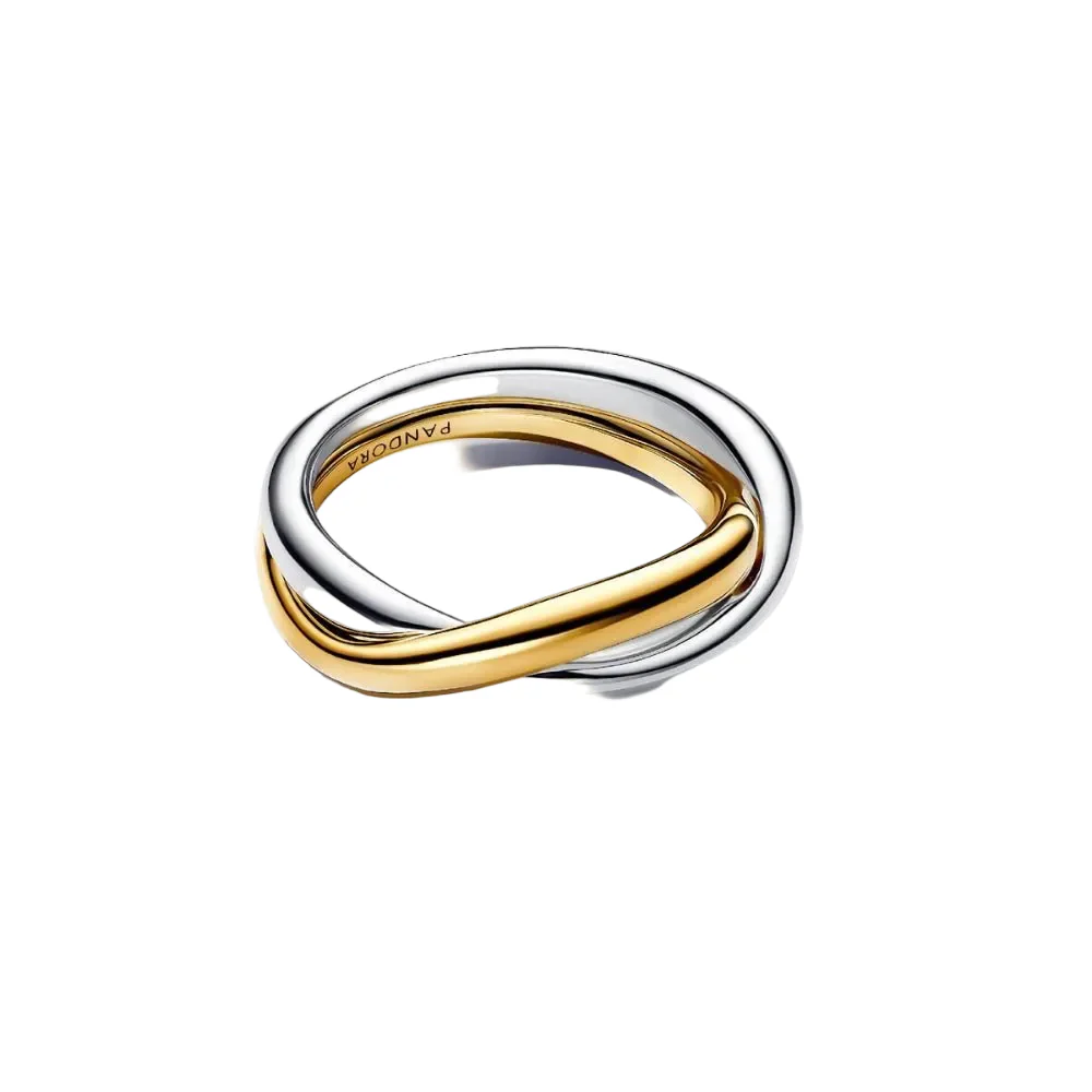 Pandora
Gold Plated Silver Two - Tone Entwined Bands Ring