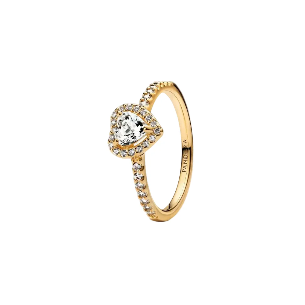 Pandora 
Gold Plated Elevated Heart Ring