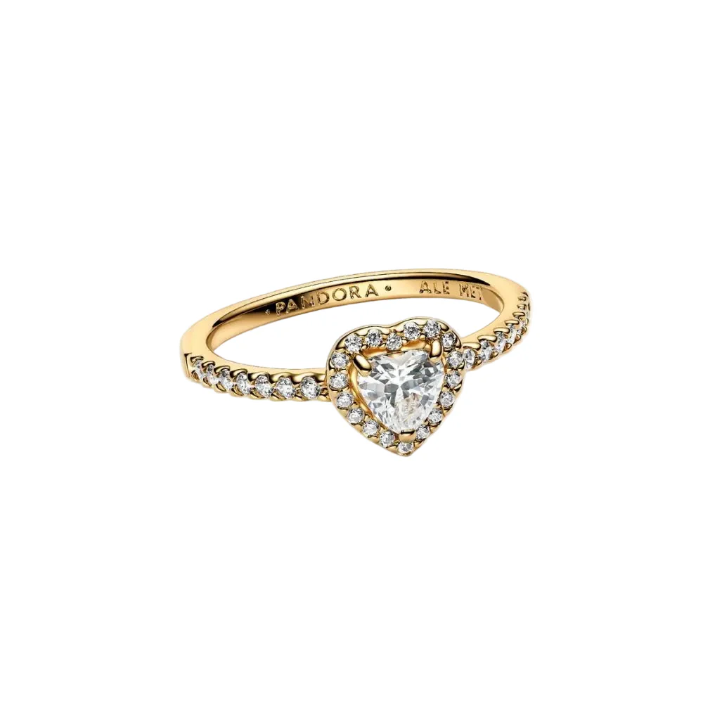 Pandora 
Gold Plated Elevated Heart Ring - Image 2