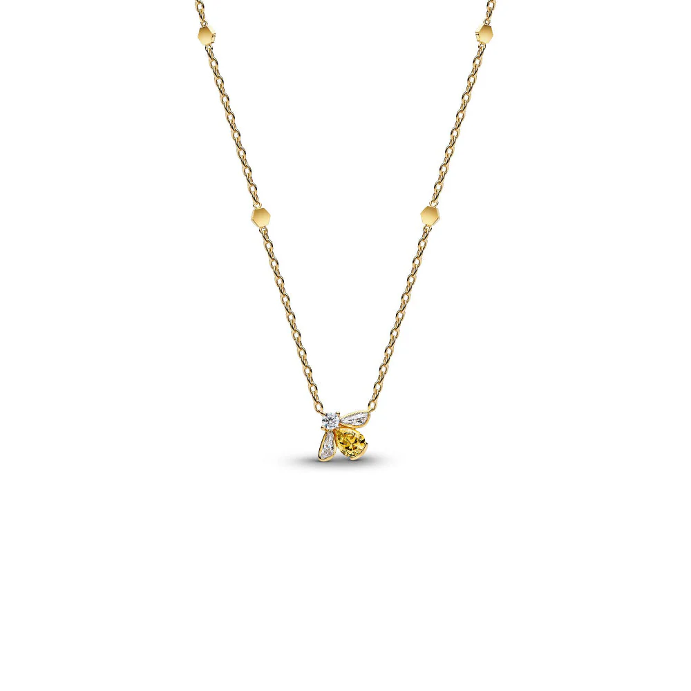 Pandora Gold Honey Bee Pendant Necklace