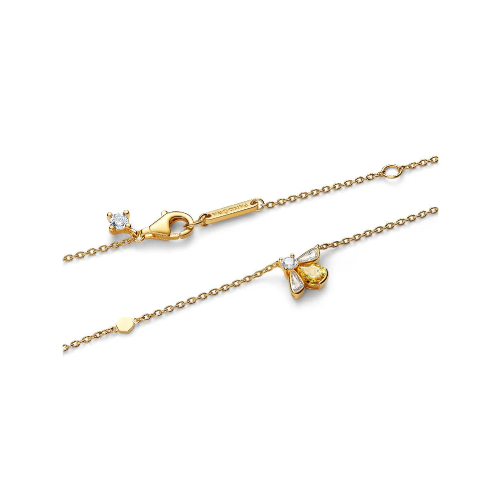 Pandora Gold Honey Bee Pendant Necklace - Image 5