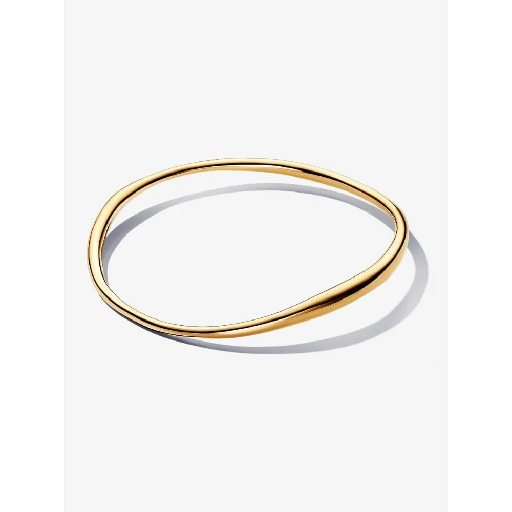 Pandora
Gold Plated Organically Shaped Bangle - Image 5