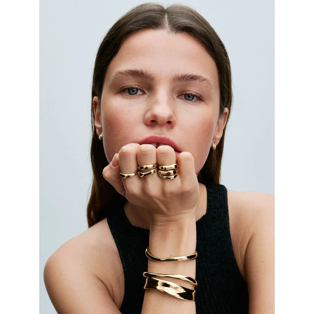 Pandora
Gold Plated Organically Shaped Stacking Rings - Image 2