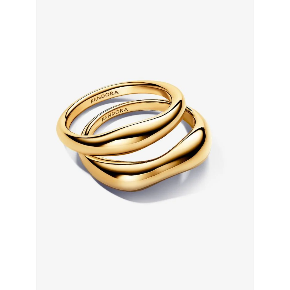 Pandora
Gold Plated Organically Shaped Stacking Rings - Image 4