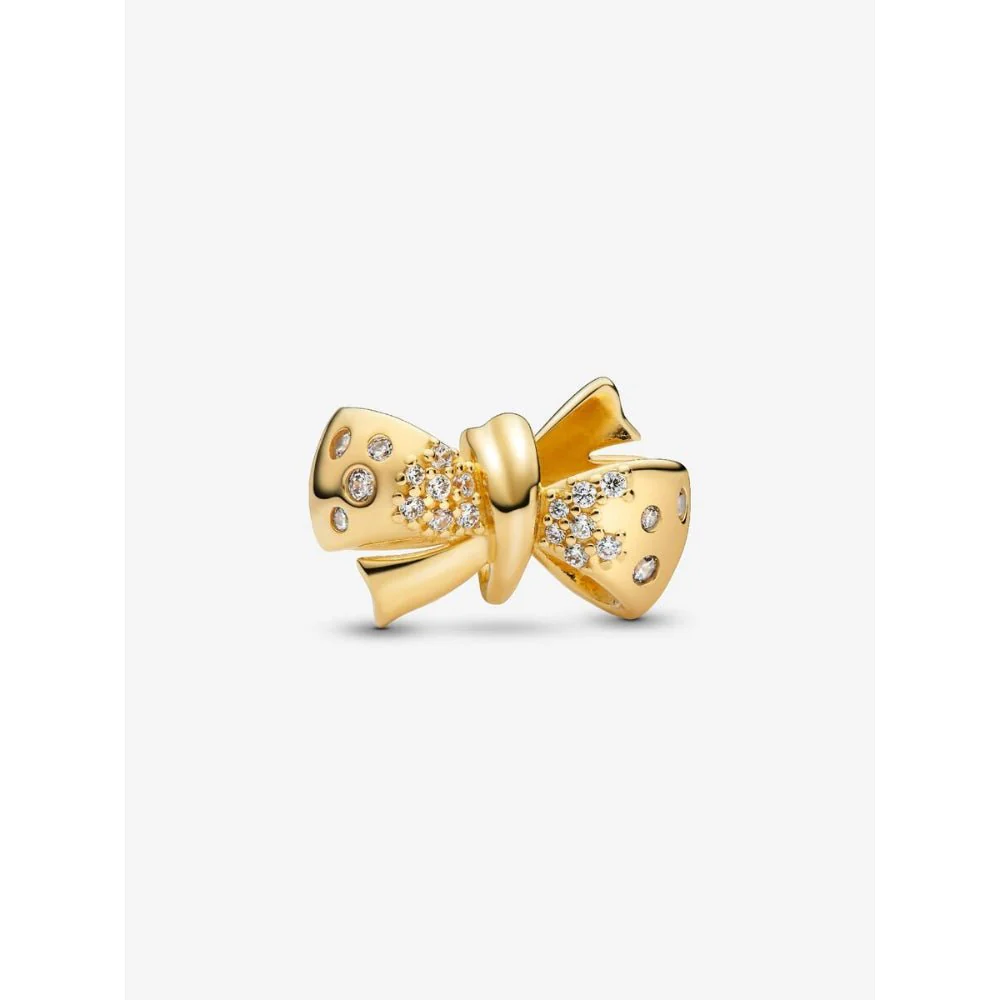 Pandora 
Gold Plated Sparkling Bow Charm