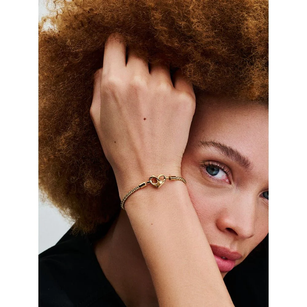 Pandora
Gold Plated Studded Chain Bracelet - Image 3