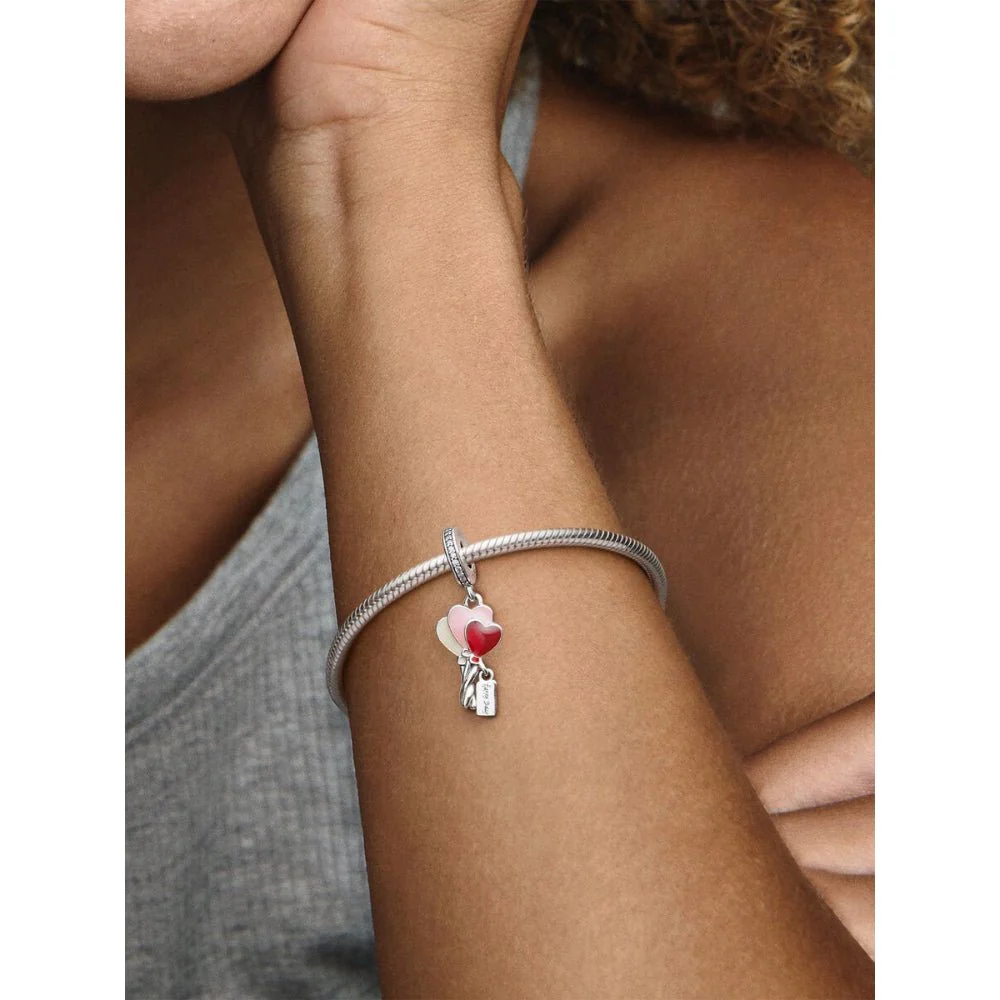 Pandora Silver Happy Bday Balloon Dangle Charm - Image 2