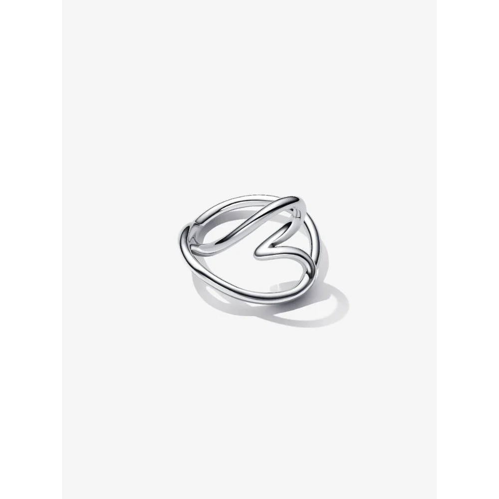 Pandora Silver Organically Shaped Heart Ring - Image 5