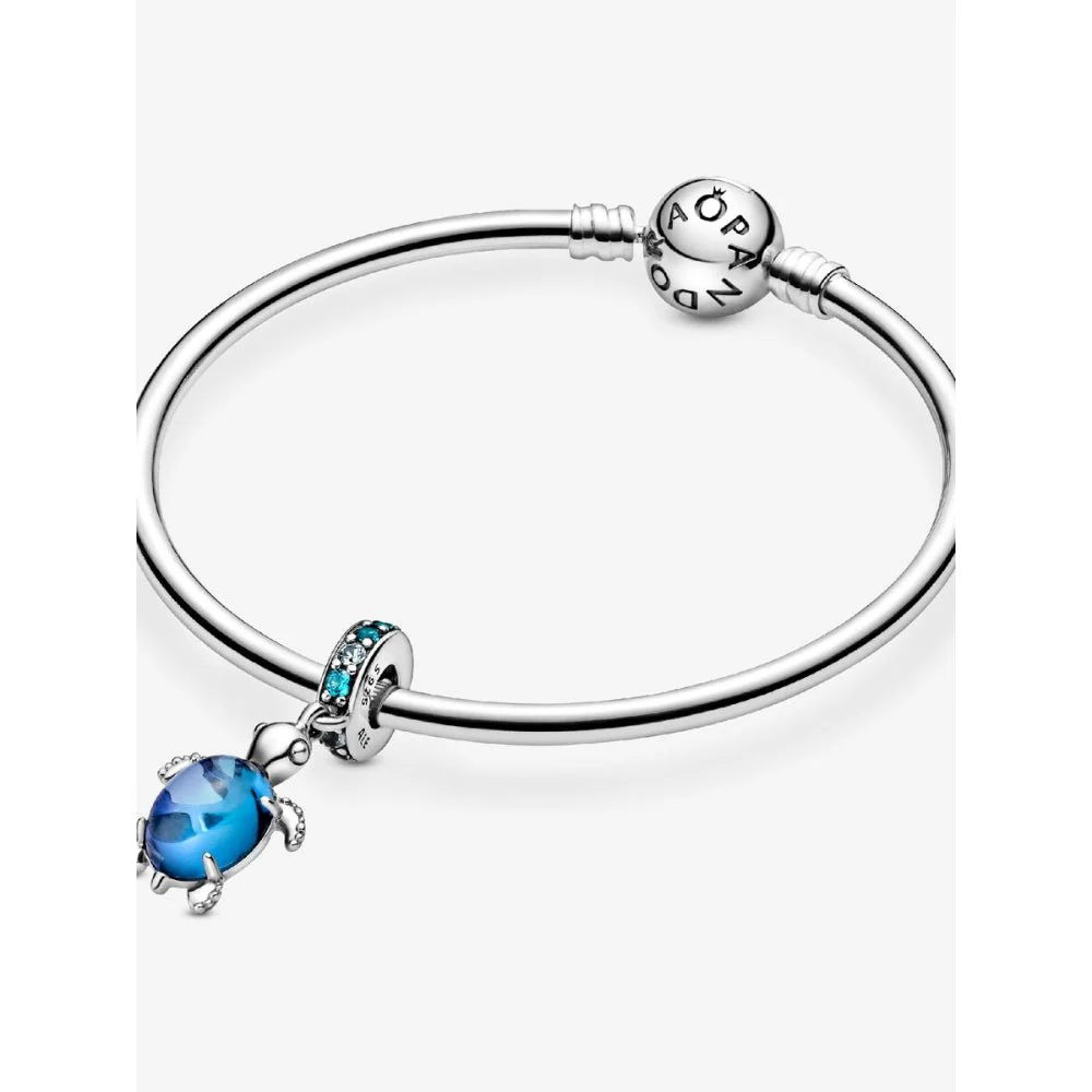 Pandora Silver Murano Glass Sea Turtle Dangle Charm - Image 6