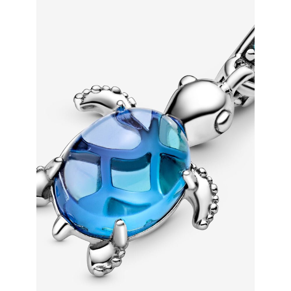 Pandora Silver Murano Glass Sea Turtle Dangle Charm - Image 7