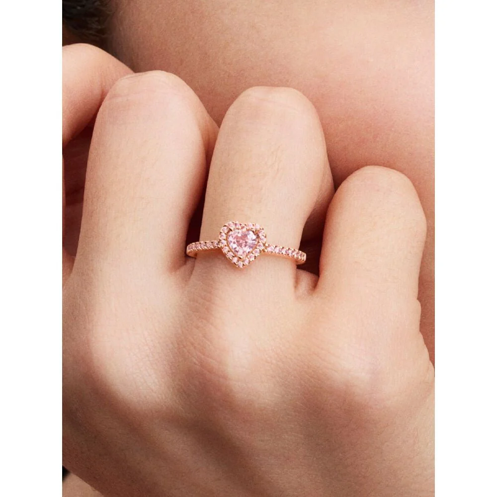 Pandora
Rose Gold Plated Sparkling Elevated Heart Ring - Image 2