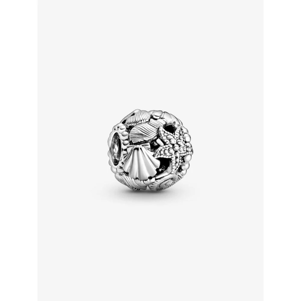 Pandora Silver Openwork Starfish, Shells & Hearts Charm