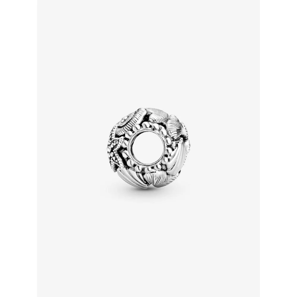 Pandora Silver Openwork Starfish, Shells & Hearts Charm - Image 5